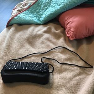 Black sequin clutch party bag